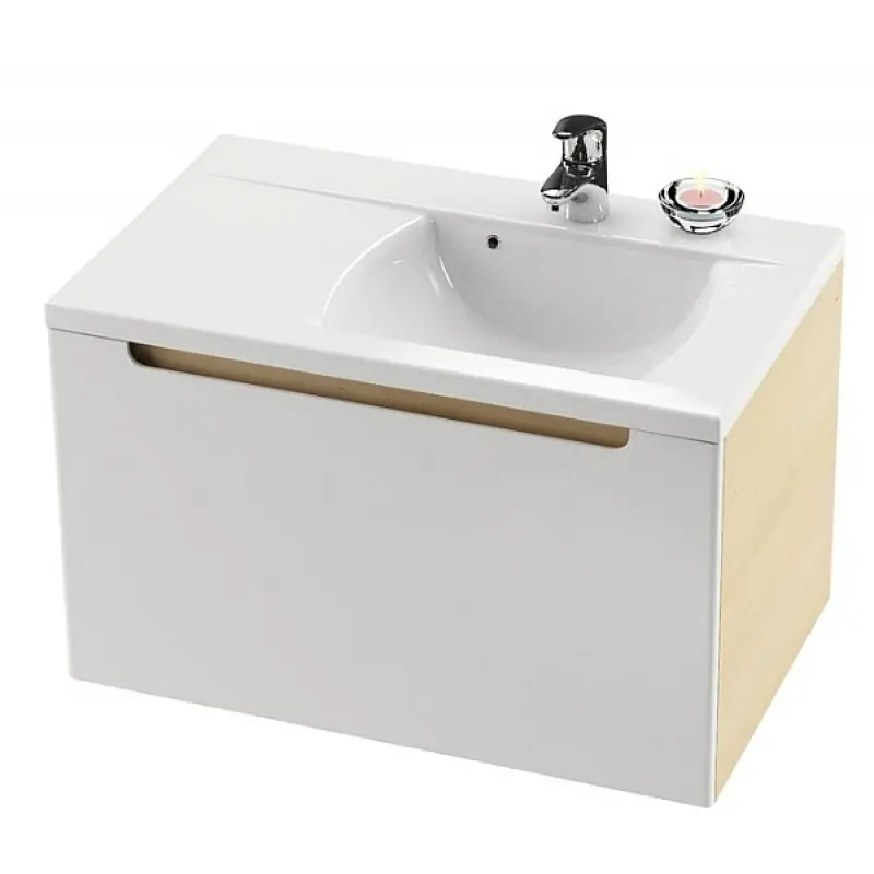 Begrenztes Angebot RAVAK Classic SD 800 L Waschtischunterschrank, Birke/Weiß X000000305