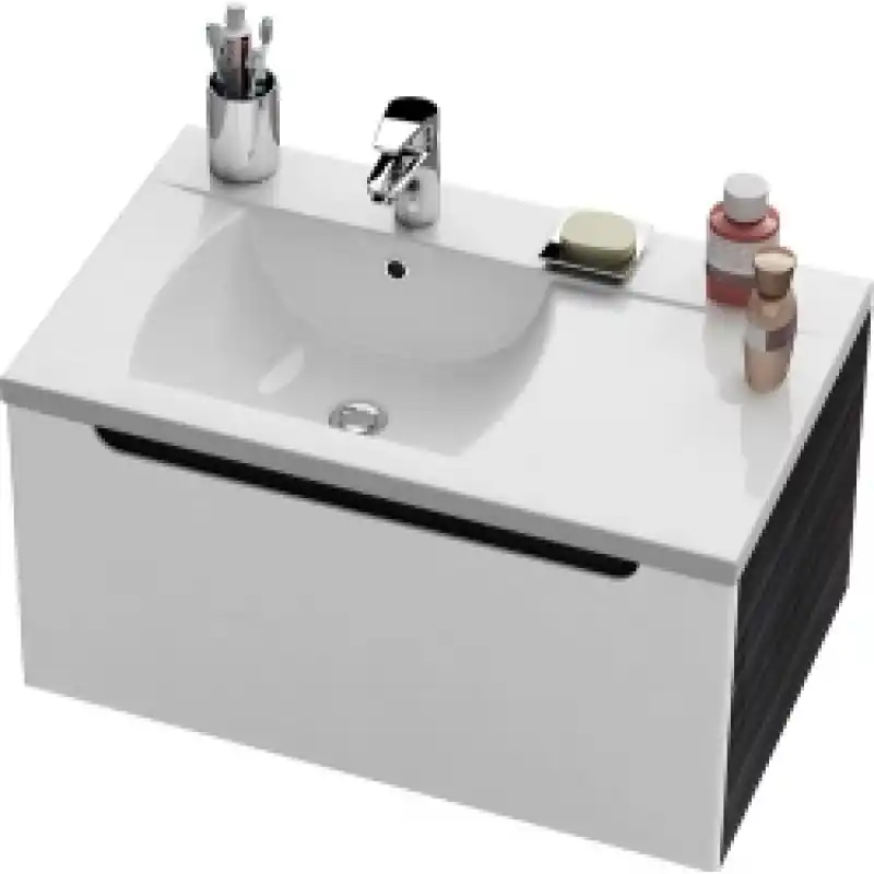 Super-Preis RAVAK Classic SD 800 R Waschtischunterschrank, Strip Onyx/Weiß X000000246