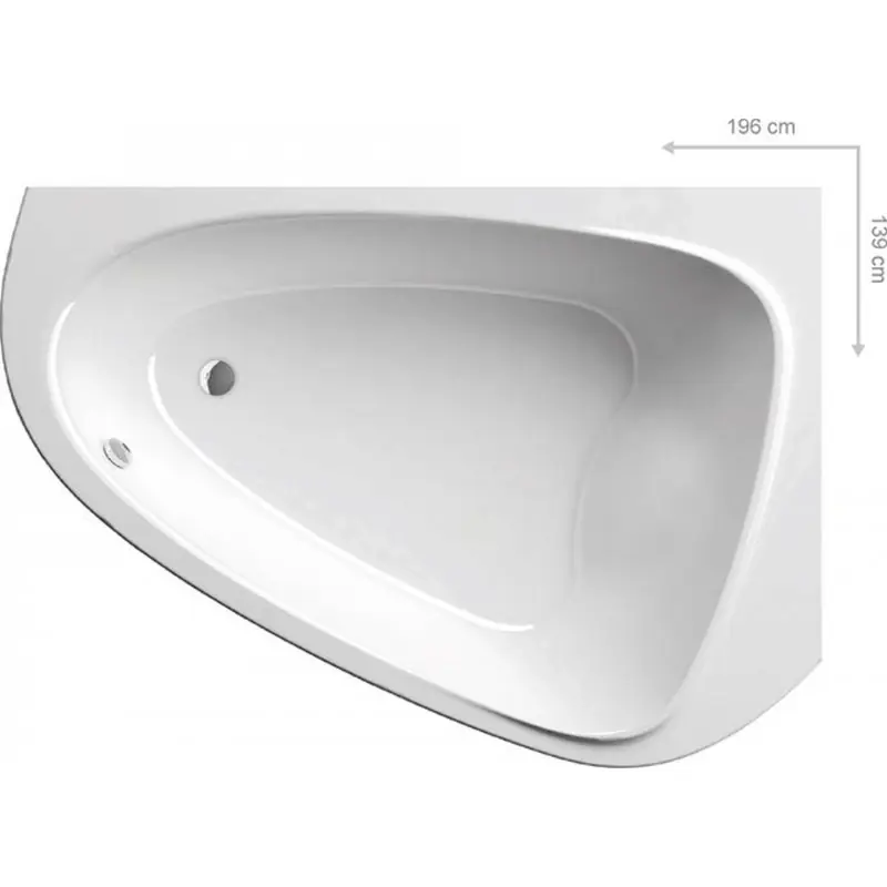 Rabatt RAVAK LOVESTORY II Eck-Badewanne links 196 x 139 C751000000