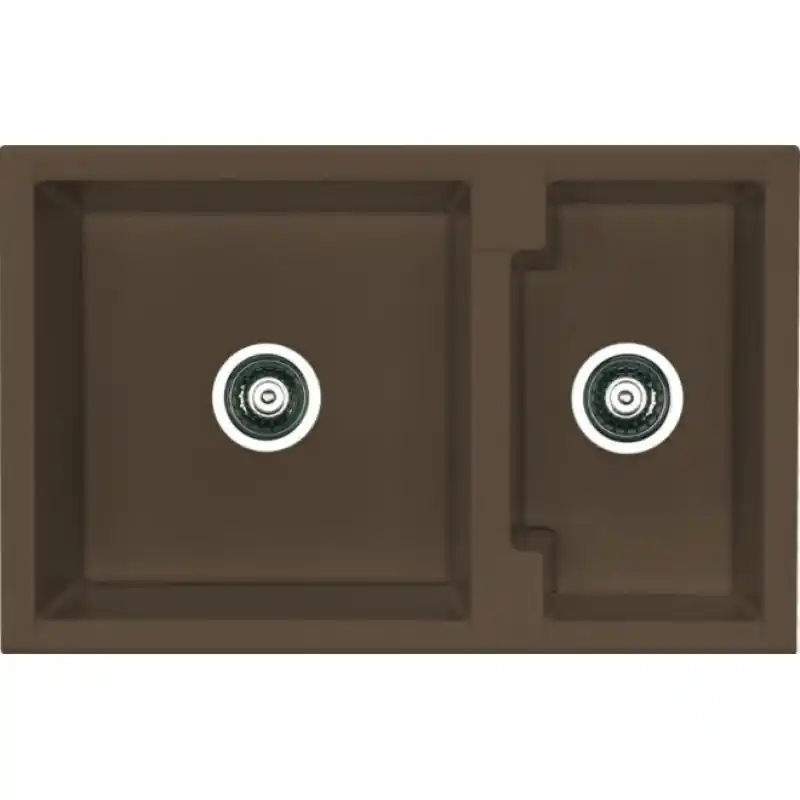 ALVEUS Cubo 50 Algranitspüle, 780 x 500 mm, espresso 1088560 Begrenztes Angebot