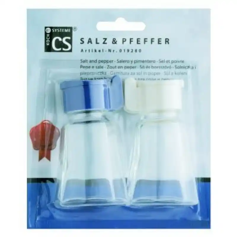 Abverkauf CS KOCHSYSTEME Salz und Pfeffer, Glas CSS019280