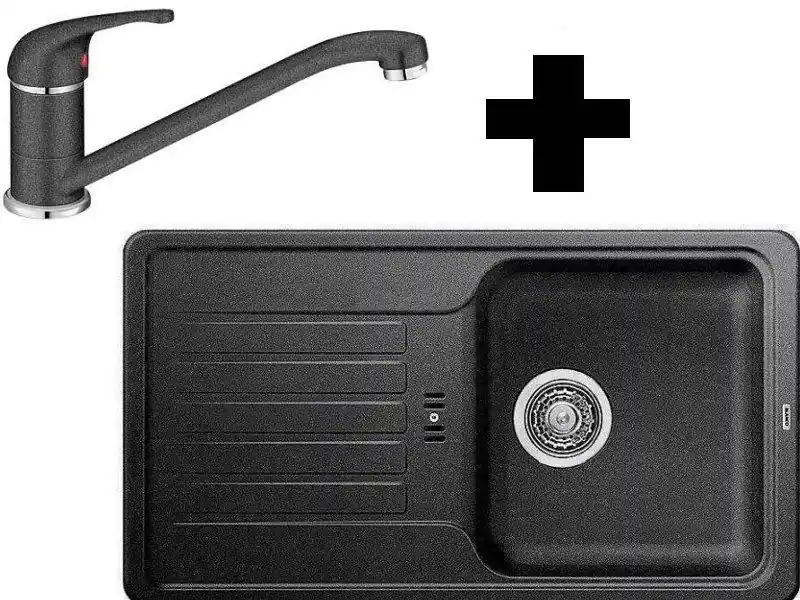 Preis Gesenkt BLANCO SET Granit Spüle FAVOS mini anthrazit + Küchenarmature DARAS anthrazit