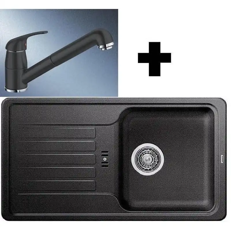 BLANCO SET FAVOS mini Granitspüle anthrazit + Küchenarmatur DARAS-S anthrazit Preisknaller
