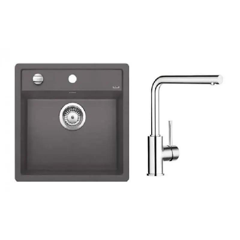 BLANCO SET BLANCO DALAGO 5 Einbauspüle coffee + Küchenarmatur MILA Sale