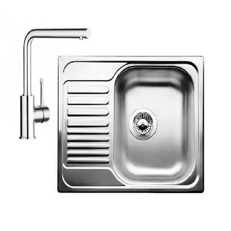 BLANCO SET TIPO 45 S Mini Edelstahl + Küchenarmatur MILA chrom Meistverkauft