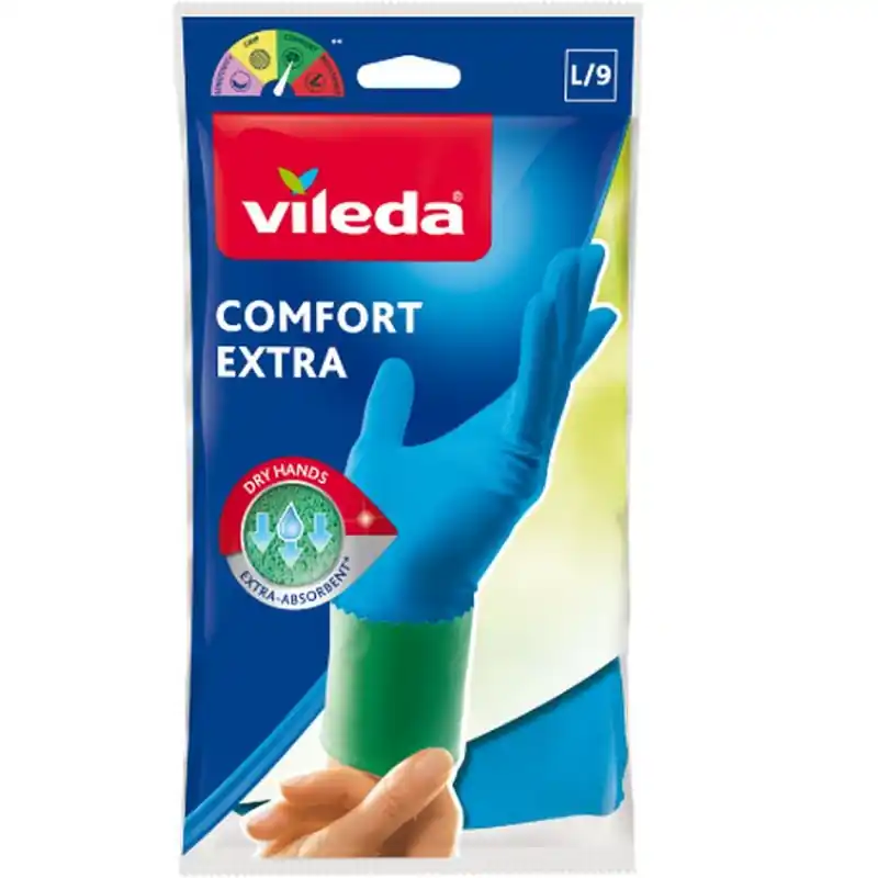 Direkt Vom Hersteller VILEDA Handschuhe Comfort Extra " L" 105387