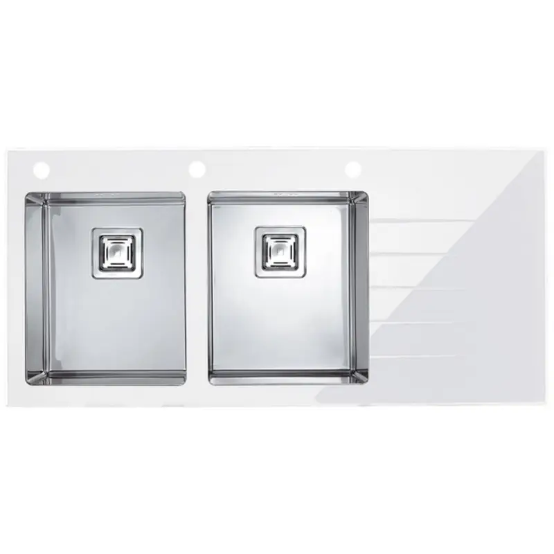 ALVEUS Crystalix 30 Spülbecken, 1160 x 540 mm, links, weiß 1070320 Ausverkauf