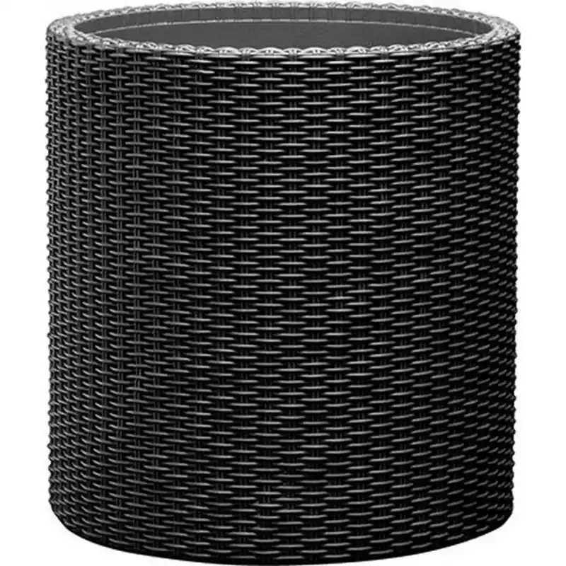 Neue Ware KETER LARGE CYLINDER Pflanzkübel, 43,7 x 43,7 x 44,3 cm, anthrazit 17197837