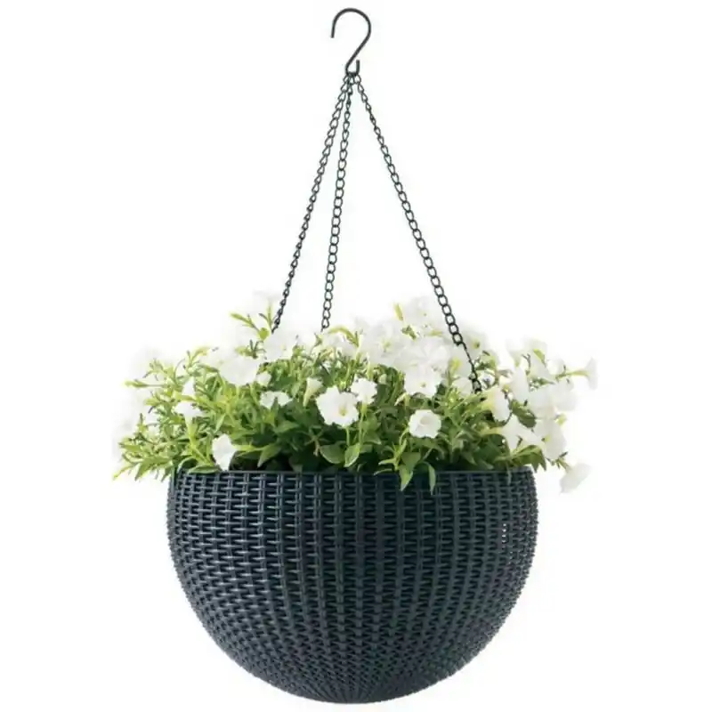 KETER HANGING SPHERE Hängepflanztopf 35 x 35 cm, anthrazit 17199246 Neue Kollektion