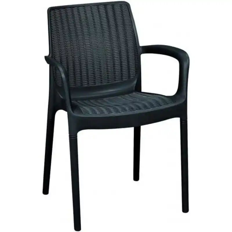 KETER BALI MONO Gartenstuhl, Rattanoptik, 55 x 60 x 83 cm, graphit 17190206 Solange Der Vorrat Reicht