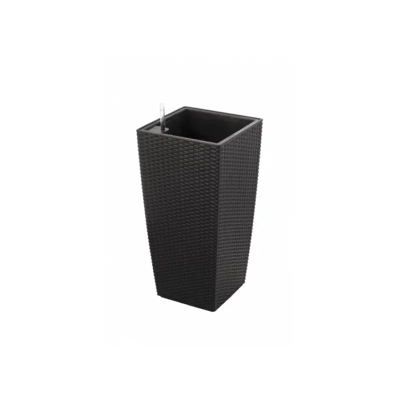 G21 Blumentopf mit Wasserspeicher Linea Rattan Optik mocca 28 cm 6392453 Zertifiziert