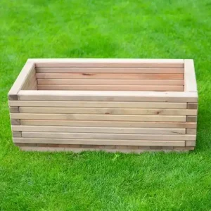Blumentopf aus Holz, rechteckig groß 48/15 Schnäppchen