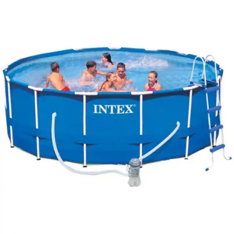 INTEX Frame Pool Set Rondo 457 x 122 cm 128236GS+Kartuschenfilteranlage Nur Für Kurze Zeit