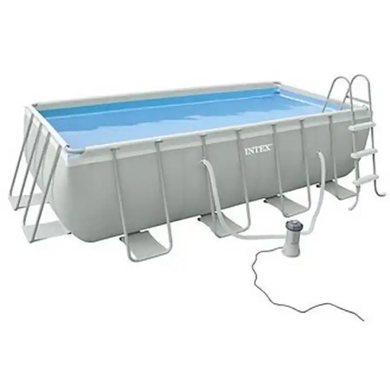INTEX Frame Pool Set Ultra Quadra 400 x 200 x 100 cm 128350GS+Kartuschenfilteranlage Sonderangebot