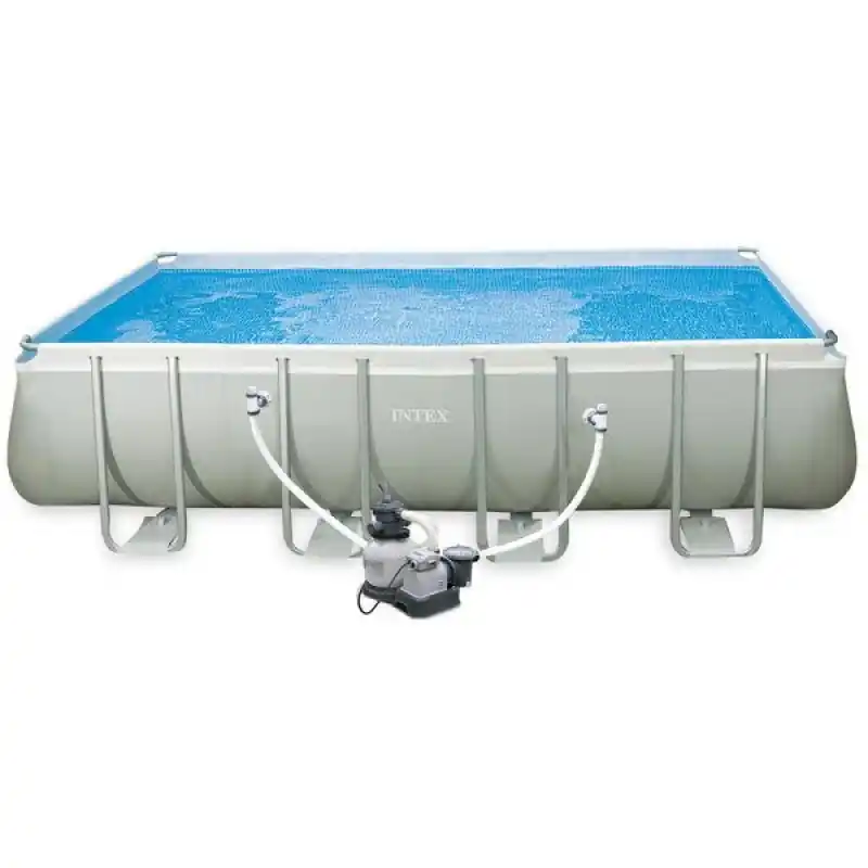 Nur Heute INTEX Frame Pool Set Ultra Quadra 549 x 274 x 132 cm 128352GS+Sandfilteranlage