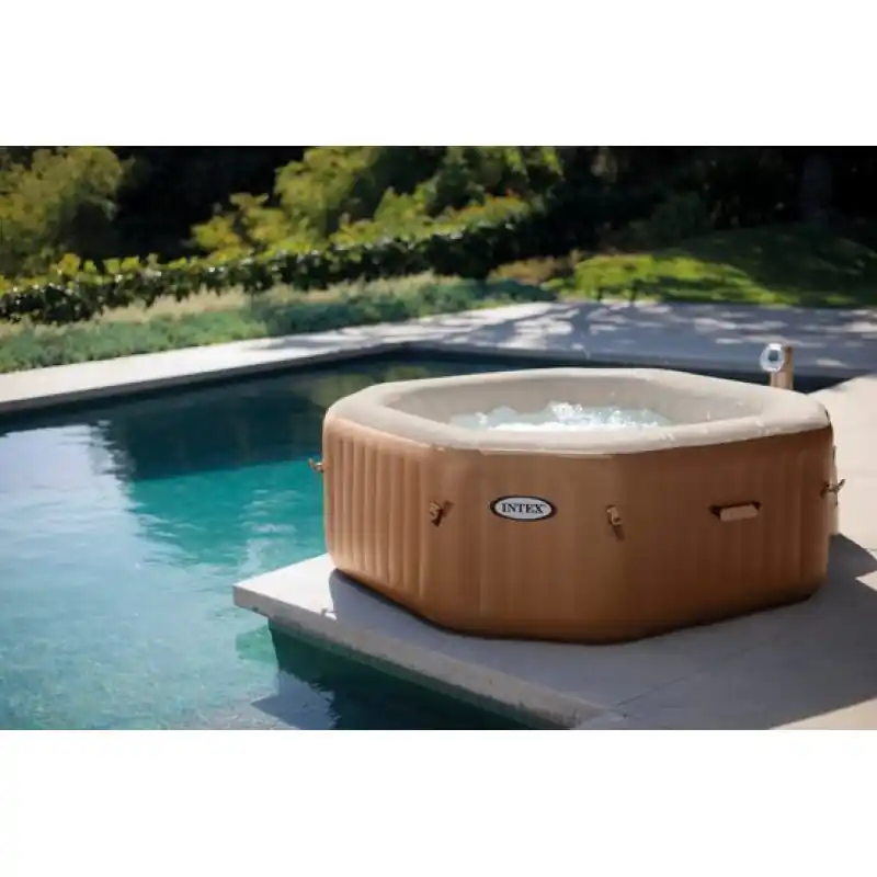 Beliebt INTEX Pure SPA 79" Octagon - Bubble mit integr. Kalkschutzsystem 128414