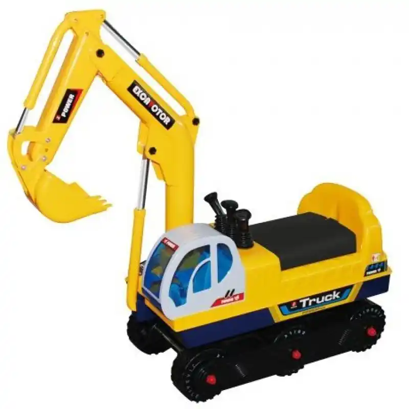 Preiswert G21 Kinder Sitzbagger, gelb mit Helm 690714