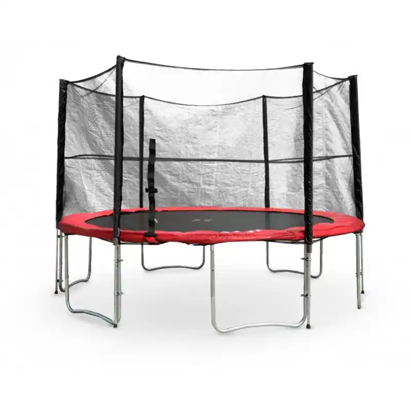 G21 Gartentrampolin mit Sicherheitsnetz rot 430 cm 6904263 Ausverkauf