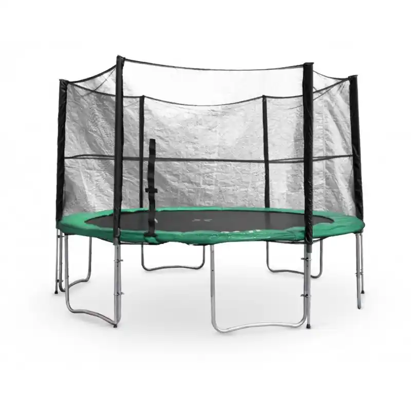 Markenware G21 Gartentrampolin mit Sicherheitsnetz 430 cm grün 69042632