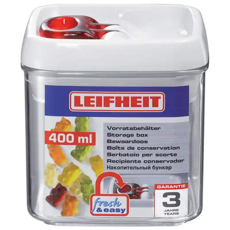 Neu LEIFHEIT Fresh Easy Vorratsbehälter 0,4 L eckig 31207