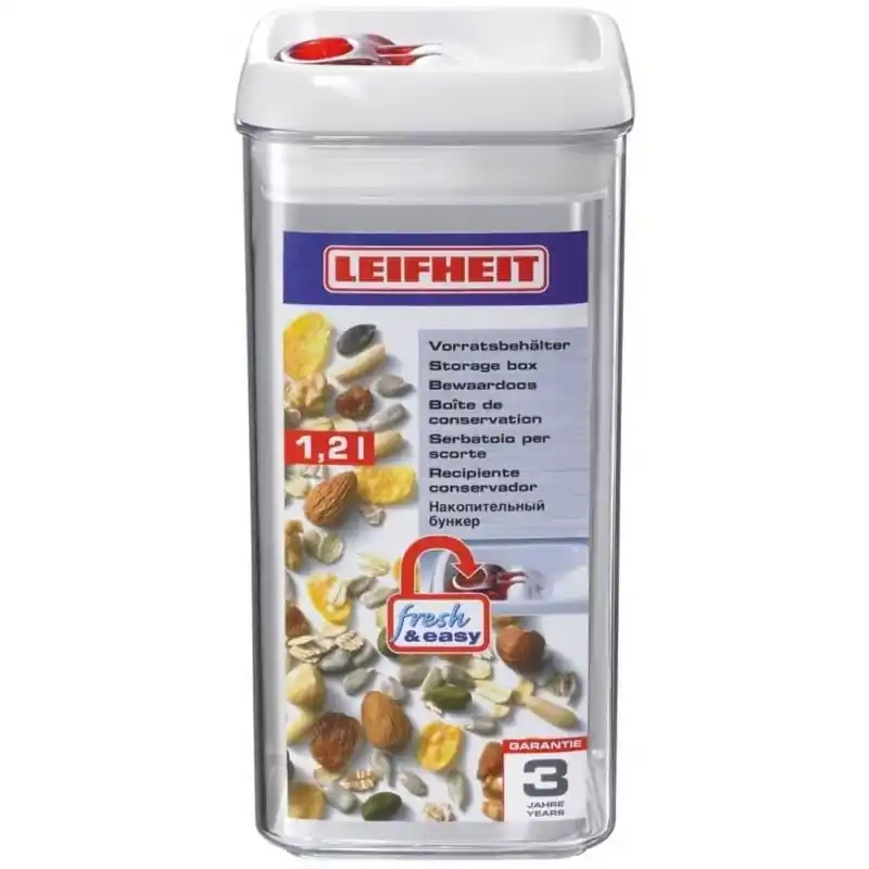 LEIFHEIT Fresh Easy Vorratsbehälter 1,2 L eckig 31210 Neu Im Sortiment