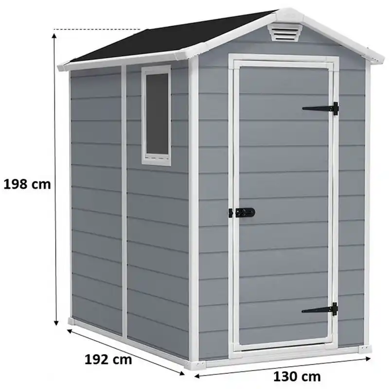 KETER MANOR 4 x 6 Kunststoffgerätehaus, 130 x 192 x 198 cm 17197126 Mega-Angebot