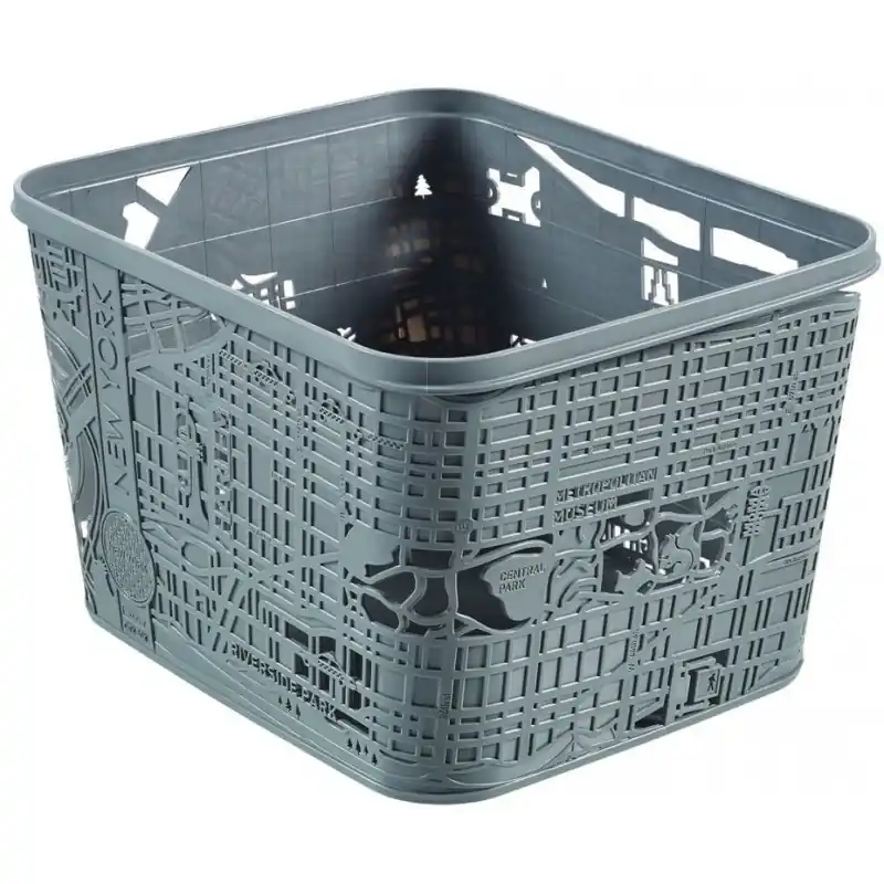 CURVER New York City Aufbewahrungskorb 35 x 30 x 22 cm, grau 00274-T37 Solange Der Vorrat Reicht