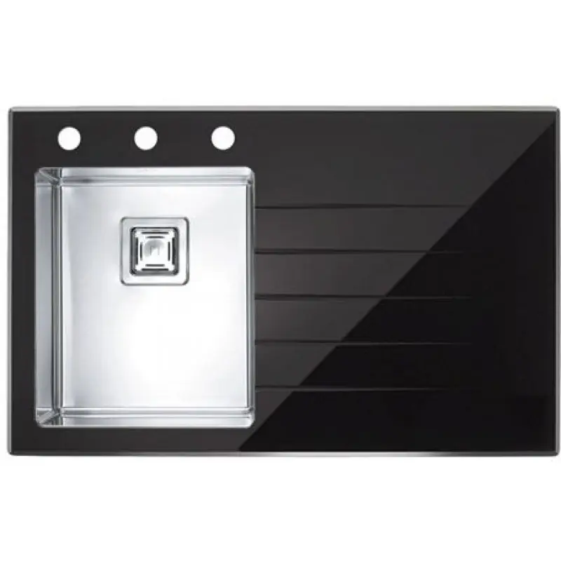 Heißes Angebot ALVEUS CRYSTALIX 10 Küchenspüle, schwarz, 860 x 540 mm, links 1099633