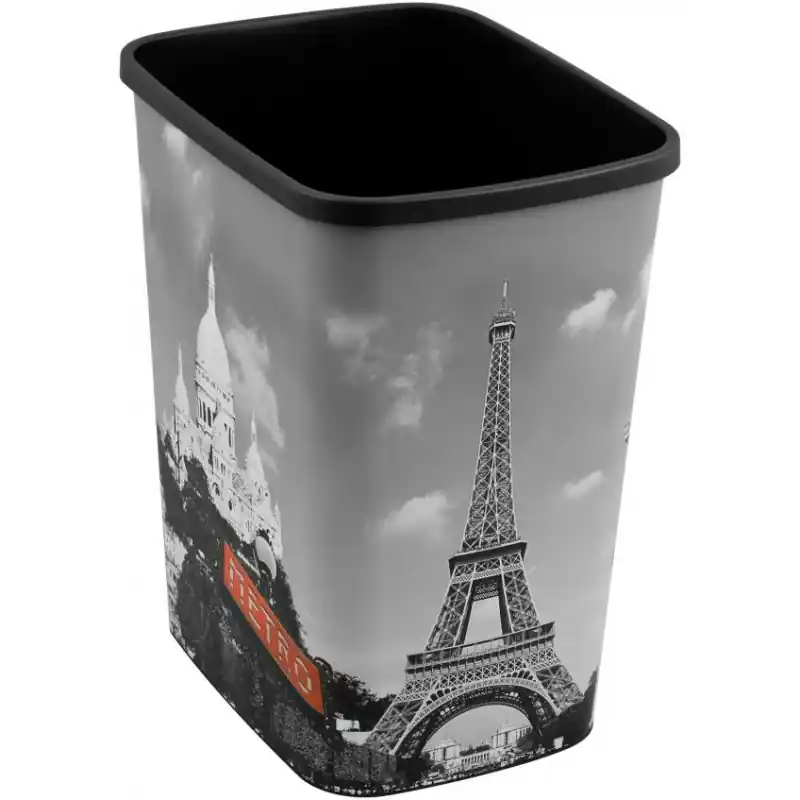 CURVER Papierkorb Deco Flip bin PARIS , 39 x 32 x 25 cm, 25 l,ohne Schwingdeckel Preiswert