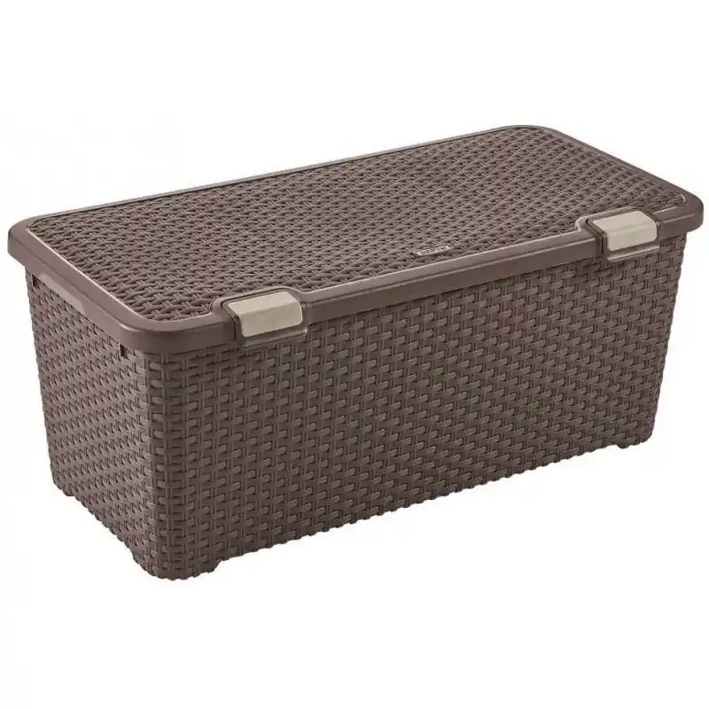 Top-Preis CURVER STYLE 72L Aufbewahrungsbox mit Deckel 79 x 39,7 x 33 cm dunkelbraun 00712-210