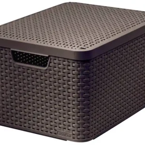 Direkt Vom Hersteller CURVER STYLE L Aufbewahrungsbox mit Deckel 44,5 x 33 x 24,8 cmm dunkelbraun 03619-210