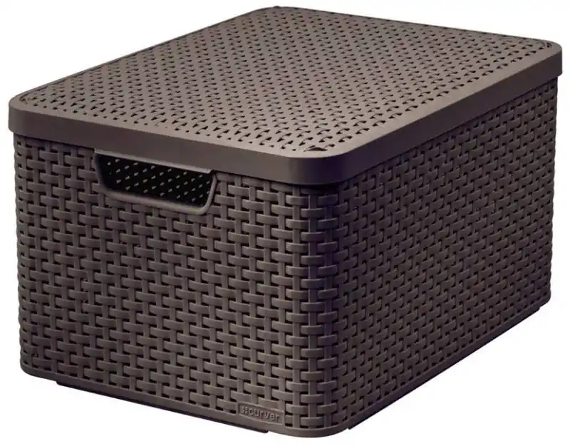 Direkt Vom Hersteller CURVER STYLE L Aufbewahrungsbox mit Deckel 44,5 x 33 x 24,8 cmm dunkelbraun 03619-210