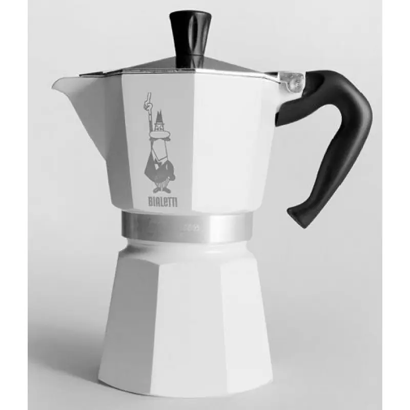 BIALETTI Moka Express 3 Tassen Espressokocher, Alu-Weiß 2130199310 Abverkauf
