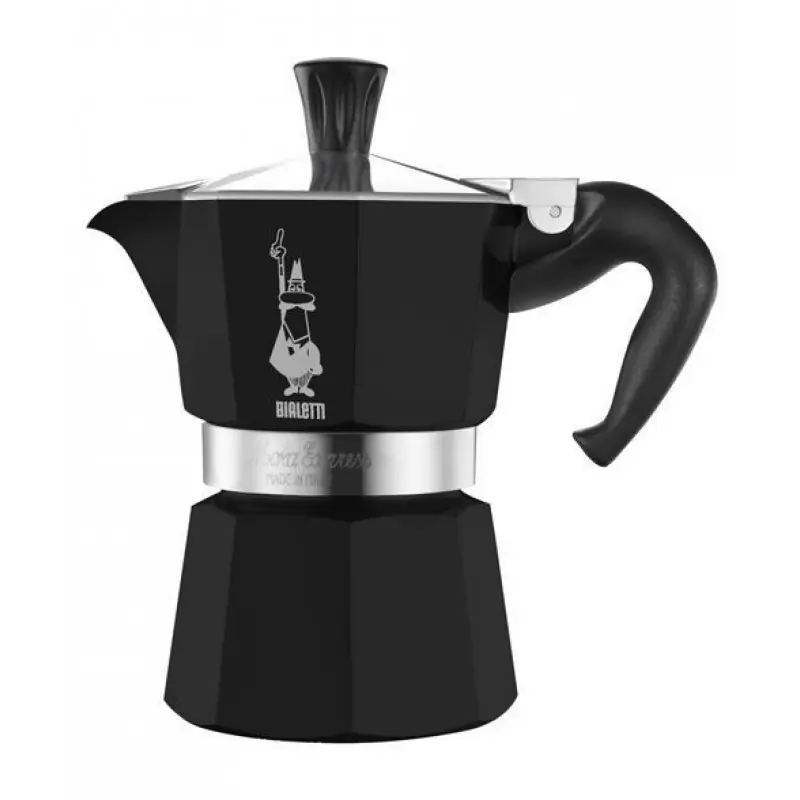 BIALETTI Moka Express 1 Tasse Espressokocher, Alu-Schwarz 2130199312 Preiswert