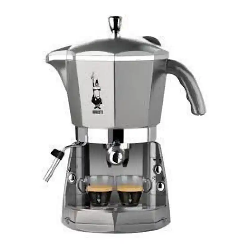 BIALETTI Mokona Espressosiebträgermaschine Silber 2190199318 Preis Gesenkt