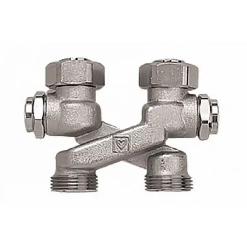 Sichere Zahlung HERZ 3000 Kreuzungsstück Bauform „X“, zum Absperren, Befüllen und Entleeren G 3/4 1340434