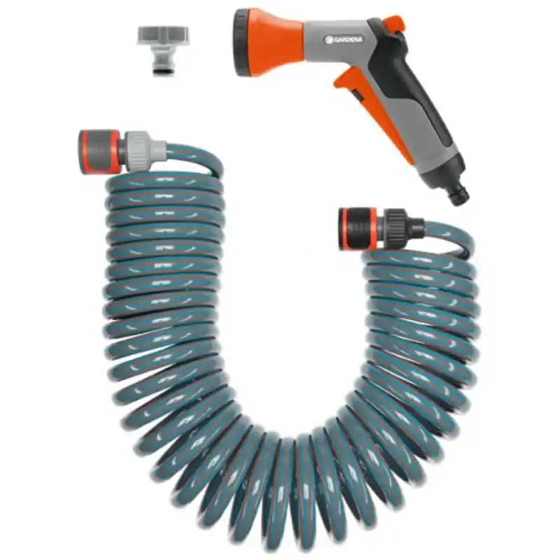 Gardena Spiralschlauch-Set 10m, Impulsbrause 4647-20 Sale