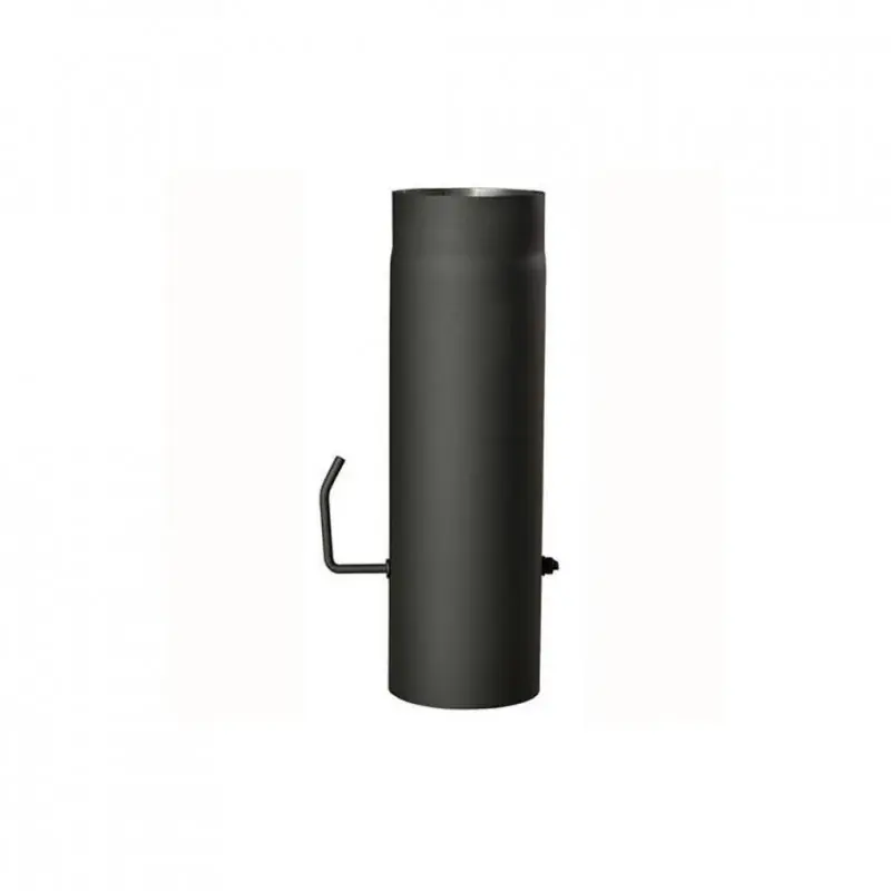 Rauchrohr mit Klappe O 160 x 250 x 2mm schwarz Abverkauf