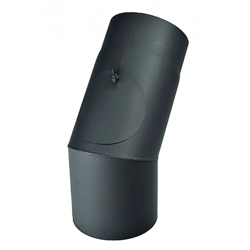 Jetzt Bestellen Rauchrohrknie 45° O130 x 2 mm mit Reinigungsöffnung schwarz