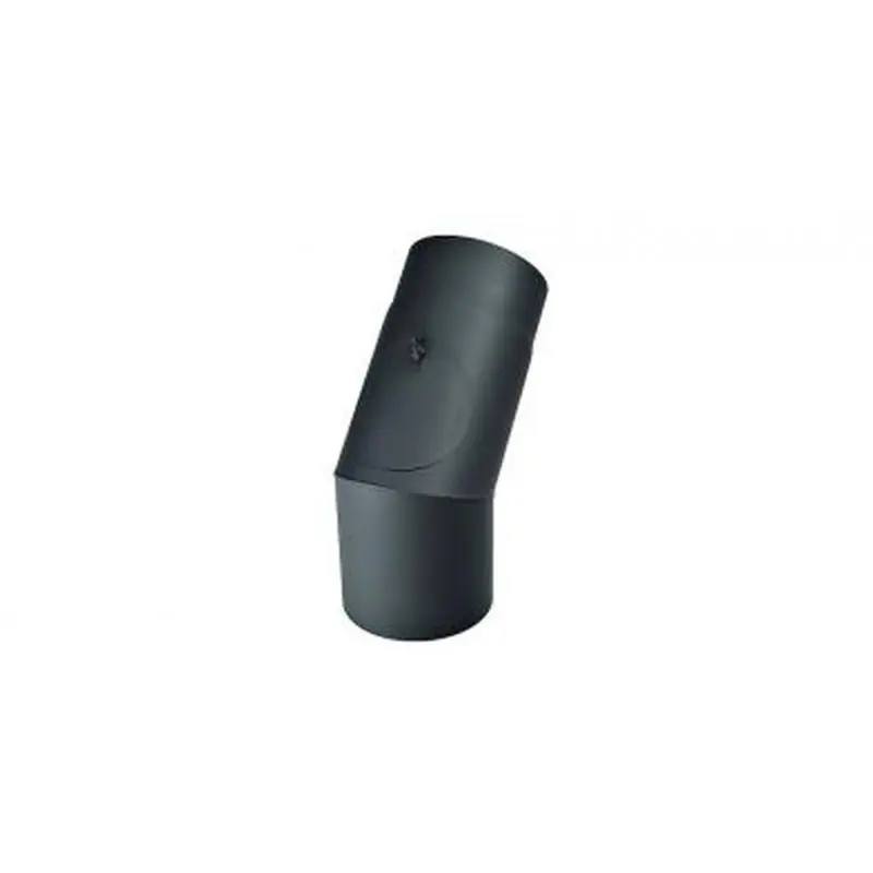 Rauchrohrknie 45° O200 x 2 mm mit Reinigungsöffnung schwarz Highlight