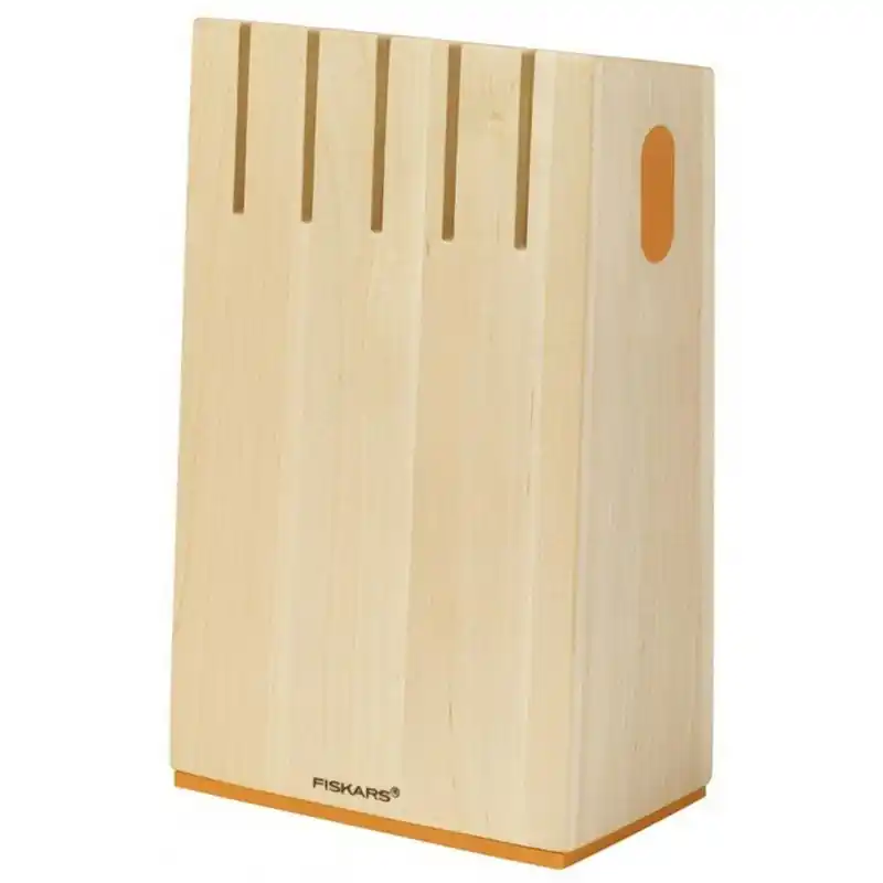 Fiskars Functional Form Messerblock, 5-teilig, unbestückt, aus Birkenholz 1014228 Günstig