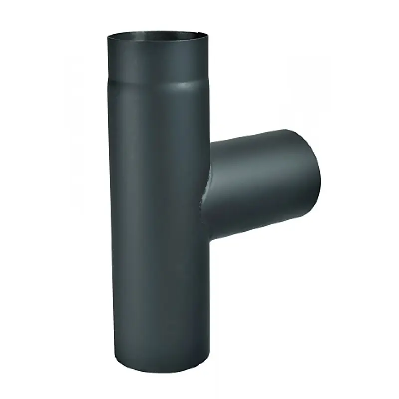 Günstig Rauchrohr T-Stück 130 mm x 2 schwarz