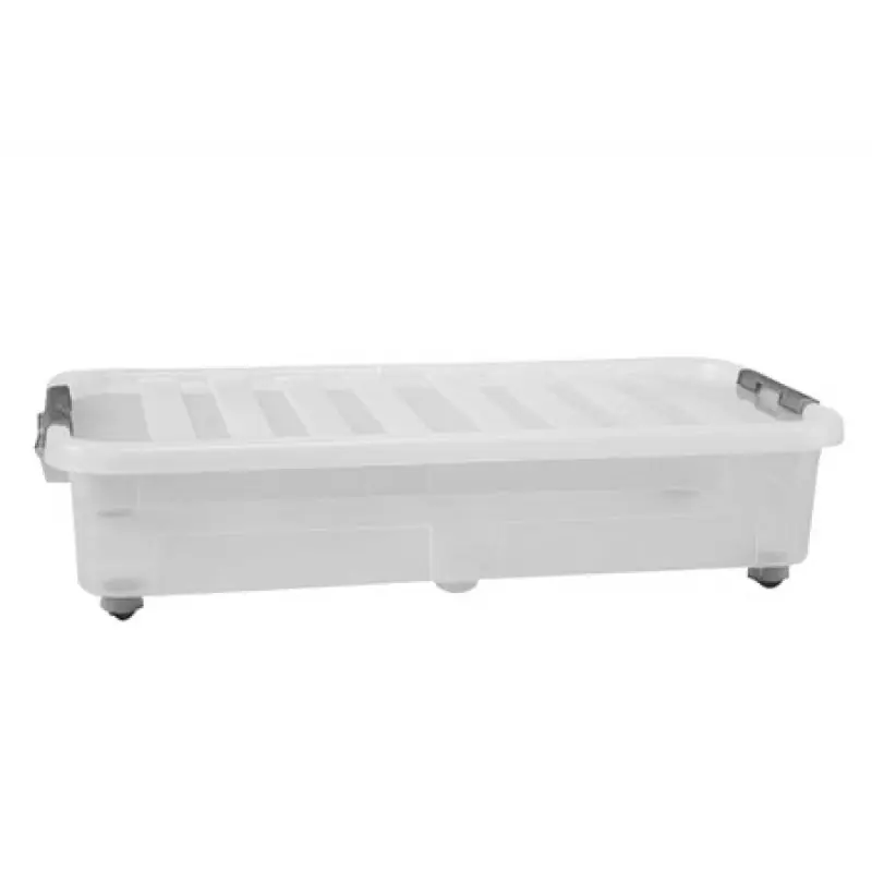 Beliebt HEIDRUN Unterbettbox, Unterbett-Rollbox, 80 x 40 x 18 cm, mit farbig sortiertem Deckel, mi
