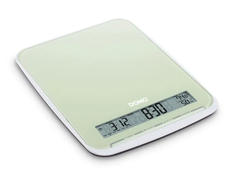 Billig DOMO Küchenwaage Glasoberfläche-grün DO9107W