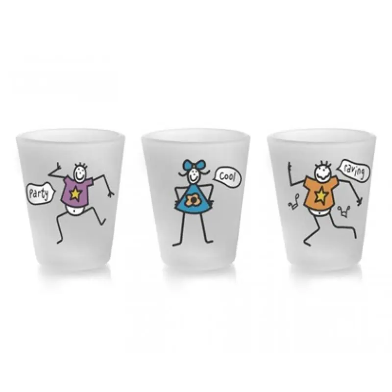 BANQUET Fizzy Party Schnapsglas 50 ml, 3er Set 04G1032FP3-AA Preiswert