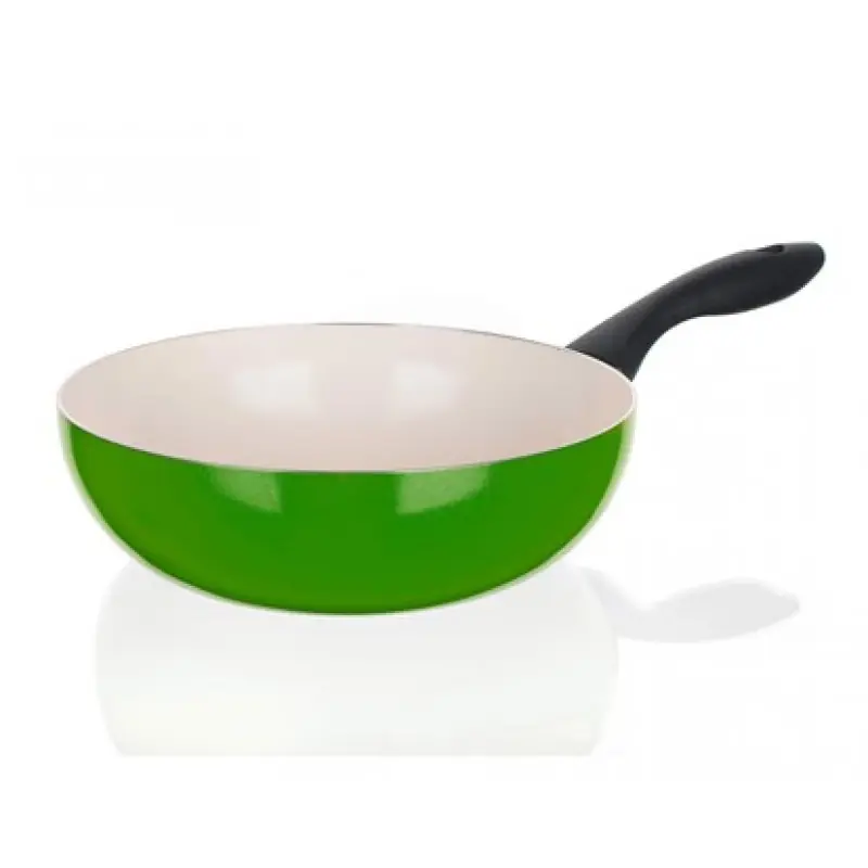 Markenware BANQUET Wok Pfanne 24 cm grün Ceramia Natura Verde 40JC24WCCGR