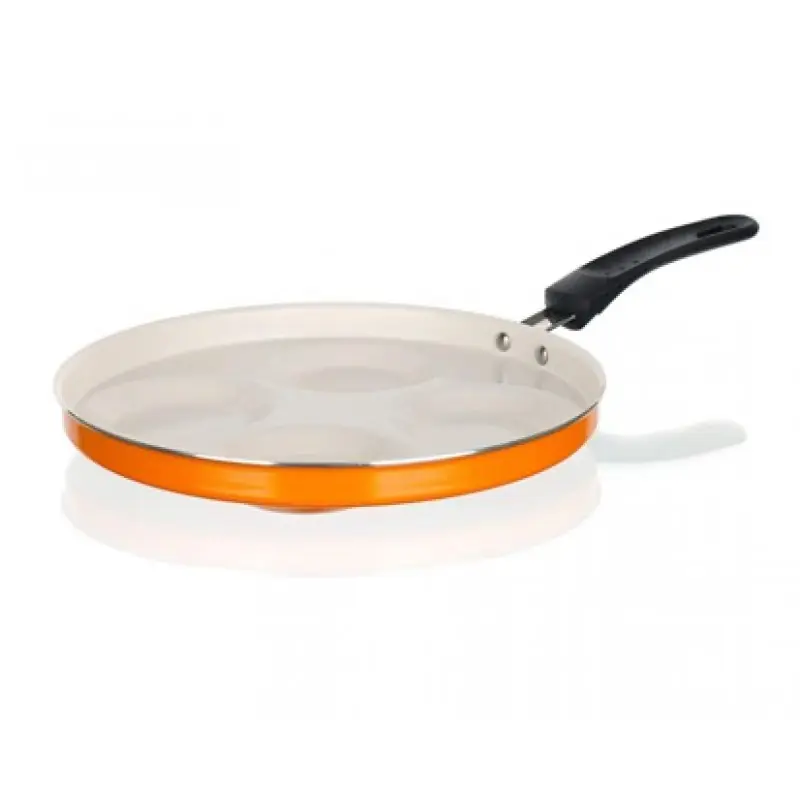BANQUET Pfanne für 4 Pfannkuchen, Durchmesser 25 cm, orange Natura Ceramia Arancia 40JE25PCCCOR Finale Aktion