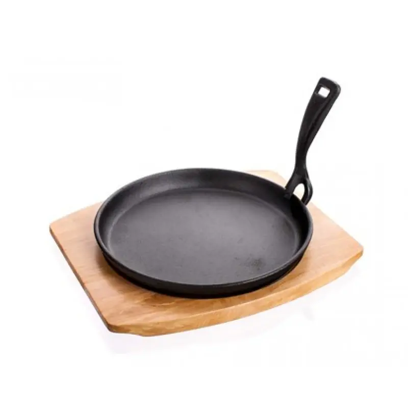 BANQUET Grada Gusseisen Pfanne auf einem Holzbrett 22cm 40LP002 Garantierte Lieferung