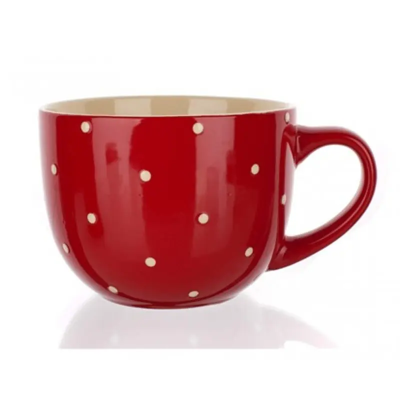 BANQUET Jumbo-Becher rot mit Punkten 6001300003 Sonderangebot