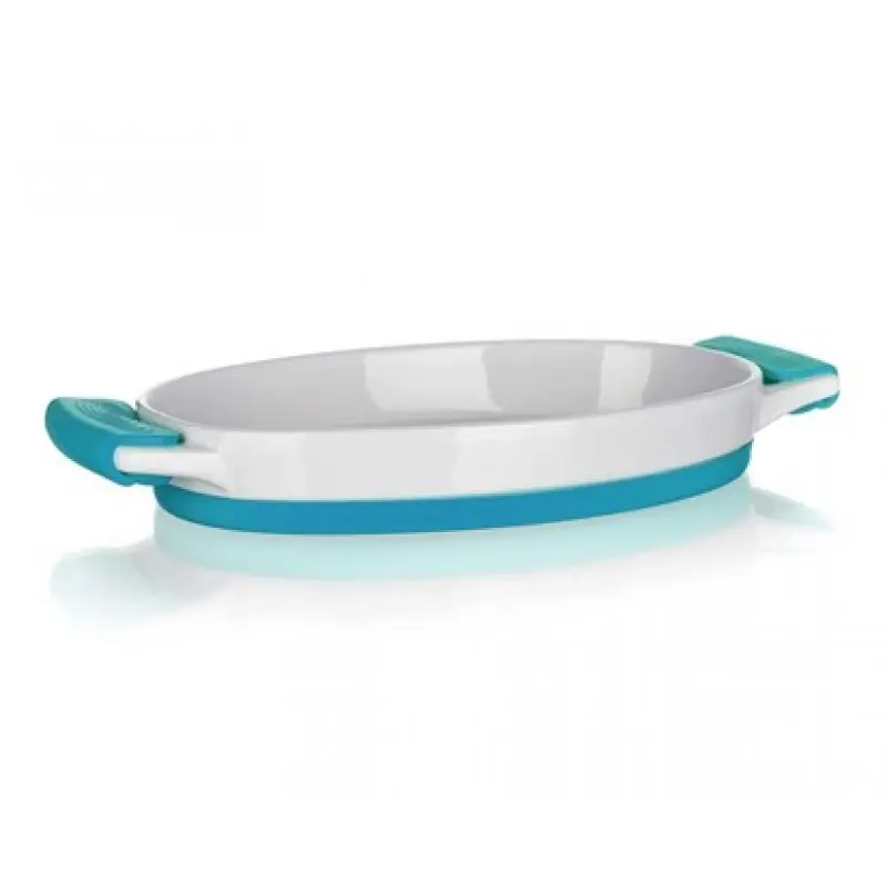 Top-Seller BANQUET ovale Auflaufform mit Silikongriffe BLUE 60338030B